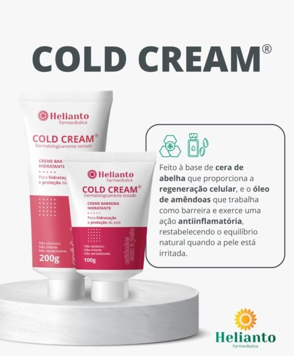 Cold Cream Creme Barreira Hidratante 200g - Helianto - Imagem 2