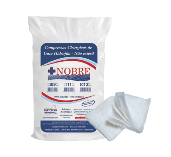 Compressa de Gaze Hidrófila 13 fios 01 un - Nobre