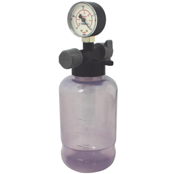 Vacuômetro com Frasco Plástico 500 mL – Haoxi