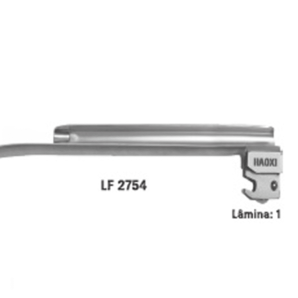 Lâmina Reta N° 1 com Fibra Óptica para Laringoscópio – Haoxi