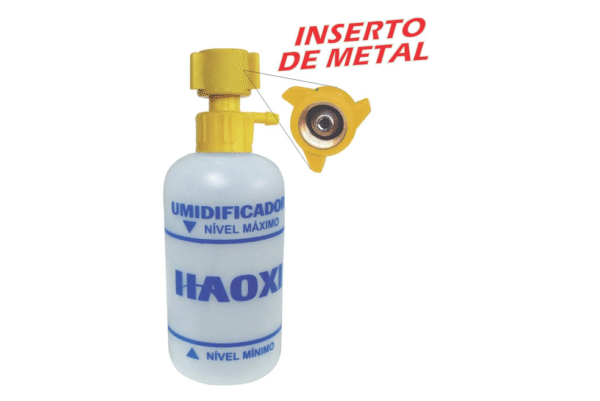 Umidificador de Ar Comprimido com Rosca de Metal e Frasco Plástico 250 ml – Haoxi