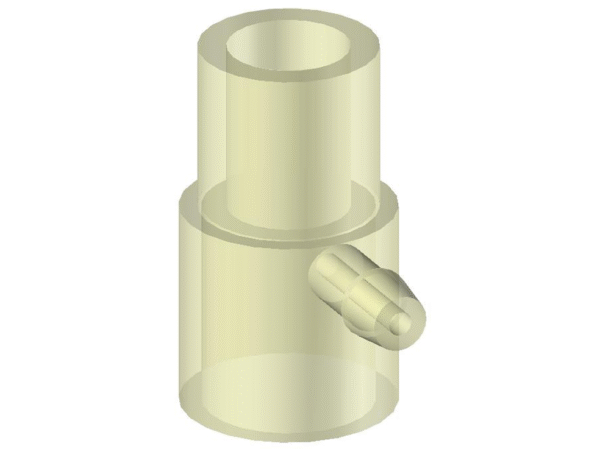 Conector Reto com Entrada Lateral 22 Ext. x 27 Ext. x 22 Int. – Haoxi
