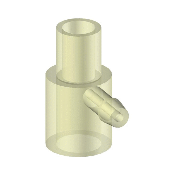 Conector Reto com Entrada Lateral 22 Ext. x 15 Ext. x 15 Int. – Haoxi