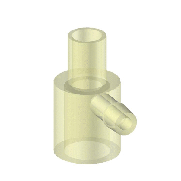 Conector Reto com Entrada Lateral 22 Ext. x 13 Ext. x 15 Int. – Haoxi