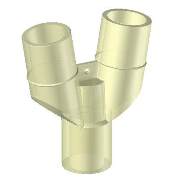 Conector Y Adulto Sem Furo 22 Ext. x 22 Ext. x 22 Ext. – Haoxi