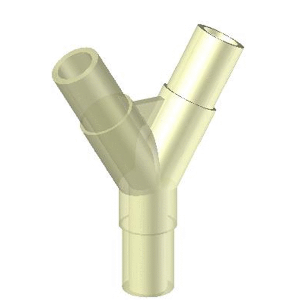 Conector Y Infantil Sem Furo 15 Ext. x 15 Ext. x 15 Ext. – Haoxi