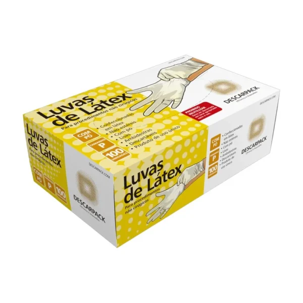 Luva procedimento nao cirurgico com po p descarpack 0530201 1